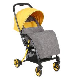 Прогулочная коляска Corol S-6, цвет: желтый/серый