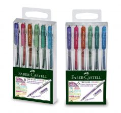 Ручка гелевая Faber-Castell True Gel в пласт. пенале 6 шт. 0,7 мм. набор цветов