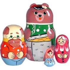Матрешка Русские народные игрушки Маша и медведь