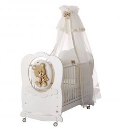 Детская кроватка Baby Expert Abbracci-Trudi, цвет: белый