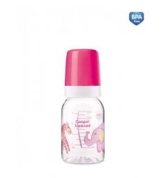 Бутылочка Canpol Африка Пластиковая тритан с 3 мес, 120 мл, цвет: розовый