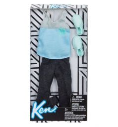 Одежда для Кена Barbie голубая майки и темно-серые брюки