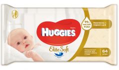 Детские салфетки влажные Huggies Elite Soft без отдушки, 64шт.