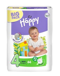 Подгузники Bella Baby Happy Maxi 4 (8-18кг), 66шт.