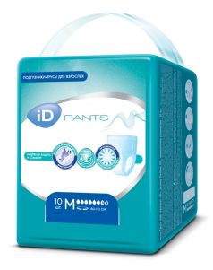 Подгузники-трусы для взрослых iD Pants M, 10шт.