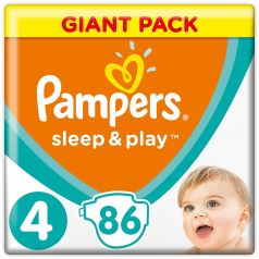 Подгузники Pampers Sleep&Play Maxi 4 (9-14 кг), 86шт.