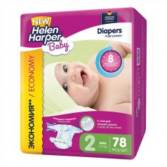 Подгузники Helen Harper Baby Mini, 3-6кг, 78шт.