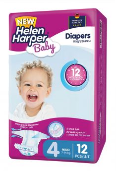 Подгузники Helen Harper Baby Maxi, 7-18кг, 12шт.