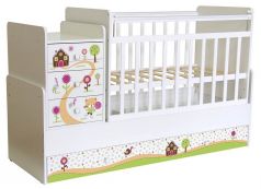 Кровать детская "Фея" 1100 Пряничный домик, белая