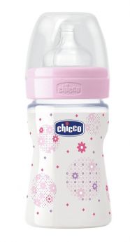 Бутылочка Chicco WellBeing, соска силикон нормальный поток, 150мл