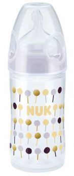 Бутылочка NUK New Classic "Леденец" с силиконовой соской, 150мл, серая