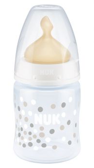 Бутылочка NUK First Choice Plus M с соской из латекса, 150мл, белая