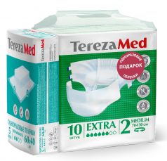 Подгузники для взрослых Tereza Med Extra Medium №2, 10шт. + Пеленки Super, 60x40см, 5шт.