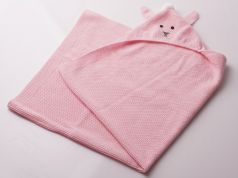 Плед детский Журавлик "Мимимишный", светло-розовый, 90x90см