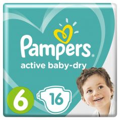 Подгузники Pampers Active Baby-Dry Extra Large 6 (13-18кг), 16шт.
