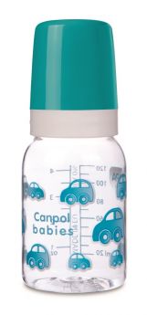 Бутылочка Canpol babies 3+ с силиконовой соской, 120мл, бирюзовая
