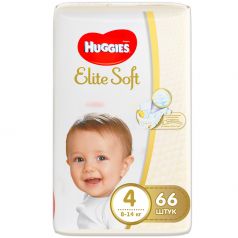Подгузники Huggies Elite Soft 4, 8-14кг, 66шт.