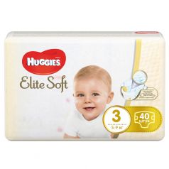 Подгузники Huggies Elite Soft 3, 5-9кг, 40шт.