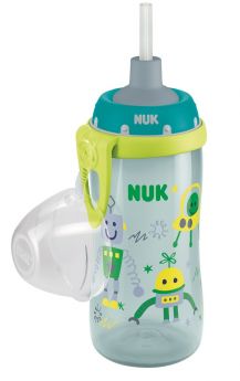 Бутылочка-поильник NUK First Choice с трубочкой, голубая, 300мл