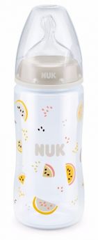 Бутылочка NUK  First Choice Plus M с силиконовой соской, желтая, 300мл