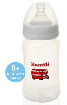 Противоколиковая бутылочка Ramili Baby, слабый поток, 240мл