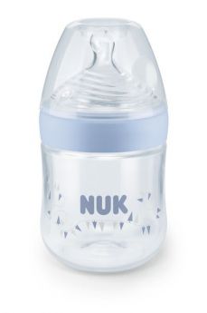 Бутылочка NUK Nature Sense из полипропилена, с соской из силикона, голубая, 150мл