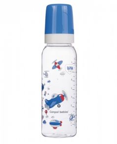 Бутылочка Canpol babies Machines с силиконовой соской, синяя, 250мл