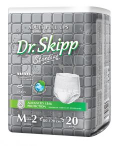 Подгузники-трусы для взрослых Dr. Skipp Standard M-2, 80-120см, 20шт.