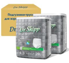 Подгузники-трусы для взрослых Dr. Skipp L-3, 2х20шт.