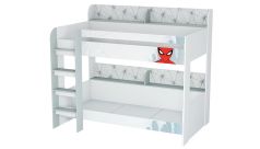 Кровать двухъярусная Polini kids Marvel 5005 "Человек-паук"