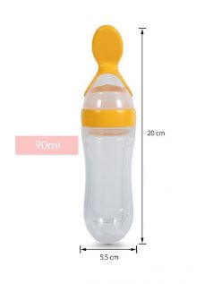 Бутылочка Kunder силиконовая с ложкой-дозатором, 90мл