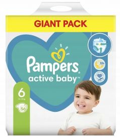 Подгузники Pampers Active Baby-Dry GP S6, 13-18кг, 56шт.