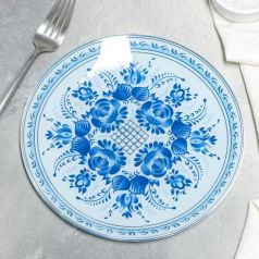 Тарелка обеденная Доляна «Синева», d=20см
