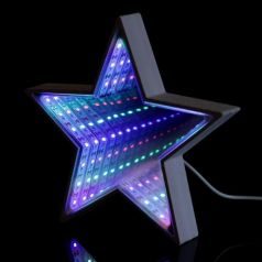 Ночник RISALUX "Звезда с эффектом бесконечности" 25хLED от USB, белый, 2,7х18х17см