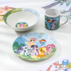 Набор посуды Hasbro My Little Pony, 3 предмета: кружка 240мл, миска 18см, тарелка 19см