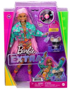 Кукла Barbie Extra с розовыми косичками