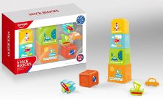 Игровой набор HUANGER "Пирамидка": 5 стаканчиков, 3 игрушки, 33х22х9см