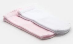 Носки детские Эвантюэль "Пикот", 2 пары, бело-розовые