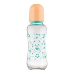 Бутылочка Lubby "Малыши и Малышки" с соской медленный поток, 250мл